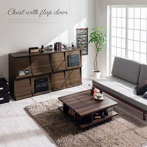 ぼん家具 【完成品】チェスト 本棚 書棚 収納 ディスプレイラック