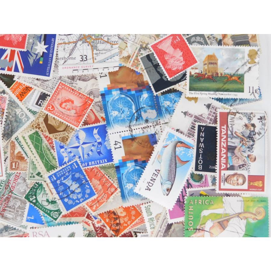 使用済切手 海外切手 イギリス連邦 100枚 外国切手 : 海外切手のお