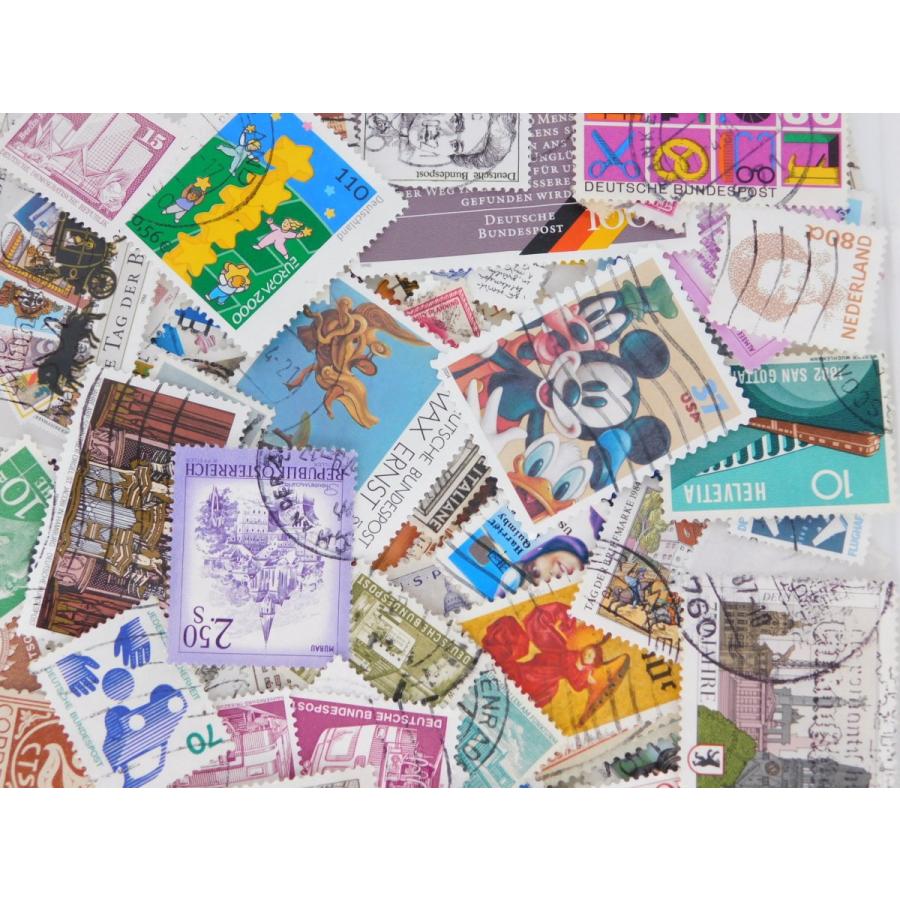 使用済 海外切手 世界各国 100枚 コラージュ 外国切手 : 海外切手の