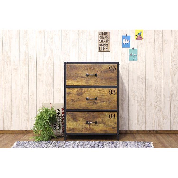 不二貿易（Fuji Boeki） チェスト 3段 幅60cm 木製 おしゃれ 収納 衣類