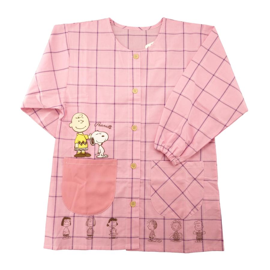 スヌーピー スモック M-Lサイズ 保育士 キャラクター エプロン 割烹着