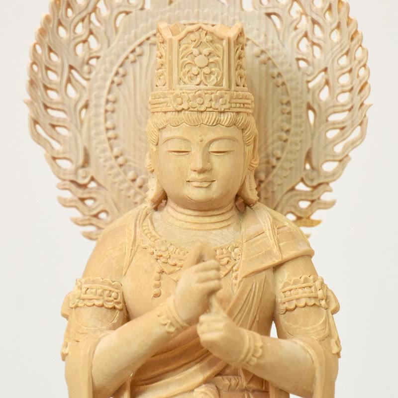 木彫り仏像 【大日如来立像】 桧木（ヒノキ） 立5.0寸 : 海宇工芸館