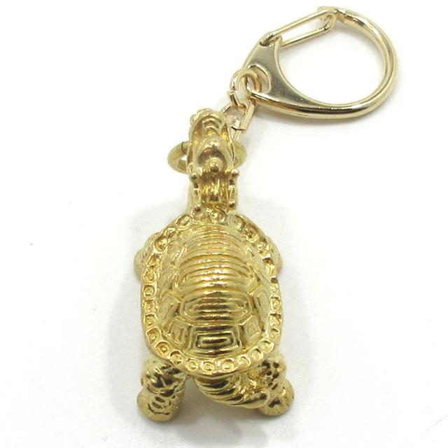 龍亀 ロングイ キーホルダー ろんぐい 金色 アクセサリー お守り 龍 亀