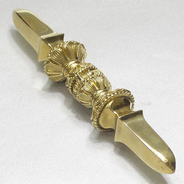 密教法具 独鈷杵 プルパ 金剛杭 両剣タイプ 精緻彫り 約13．3cm