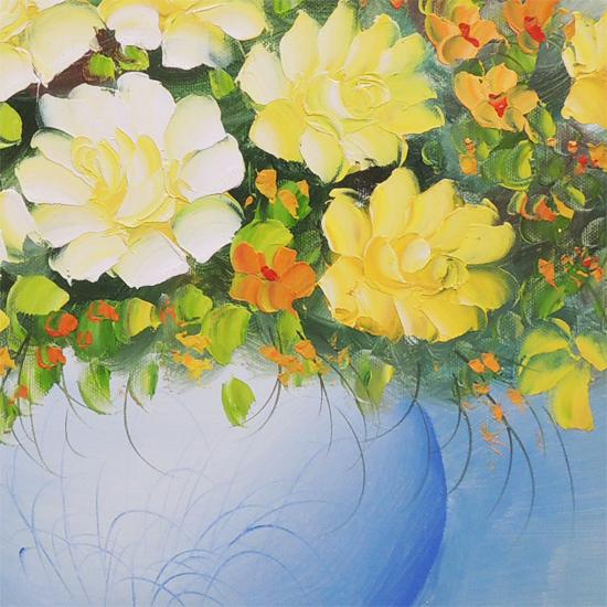 絵画 油絵 花のある風景 F20号 （高田美里） 【肉筆】【油絵】【花