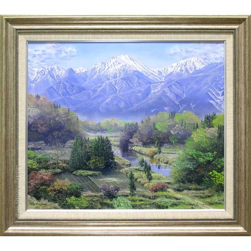 絵画 油絵 常念岳 （佐田光） 【海・山】【肉筆】【油絵】【日本の風景