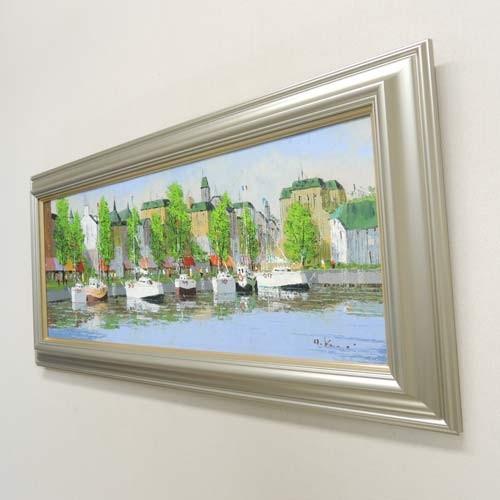 絵画 油絵 オンフルール （黒沢久） 【肉筆】【油絵】【外国の風景