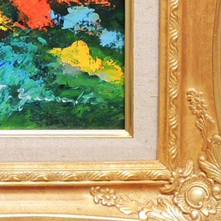 絵画 油絵 赤富士 （山下時雄） 【肉筆】【油絵】【日本の風景】【富士