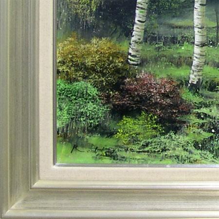 絵画 油絵 白樺林 F20号 （早瀬遼） 【肉筆】【油絵】【日本の風景