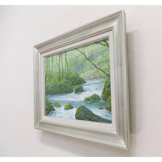 絵画 油絵 奥入瀬渓流 F30号 (関健造) 【海・山】【肉筆】【油絵