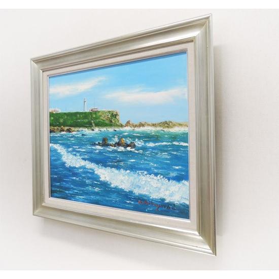 絵画 油絵 犬吠埼 F20号 （小林幸三） 【海・山】【肉筆】【油絵