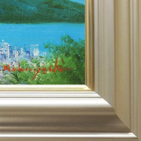 絵画 油絵 桜島 （小林幸三） WF3号 【海・山】【肉筆】【油絵】【横長