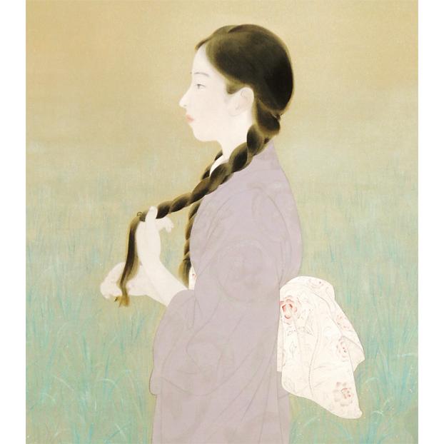 鏑木清方 掛け軸 朝涼 【掛軸】【一間床・半間床】【夏】 : 掛け軸