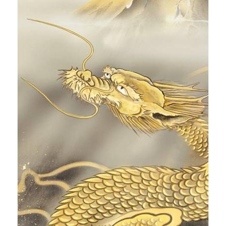 掛け軸 霊峰昇鯉登龍門 (森山観月) 掛軸 : 掛け軸・絵画の専門店 掛軸