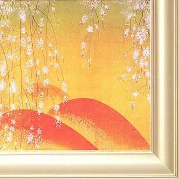 石踊達哉 絵画 しだれ桜 【複製】【美術印刷】【巨匠】【横長
