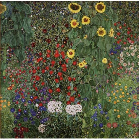 クリムト 絵画 ヒマワリの咲く農家の庭 ベルヴェデーレ宮殿