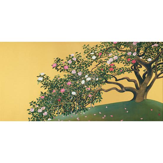 速水御舟 絵画 名樹散椿 【複製】【美術印刷】【巨匠】【変型特寸