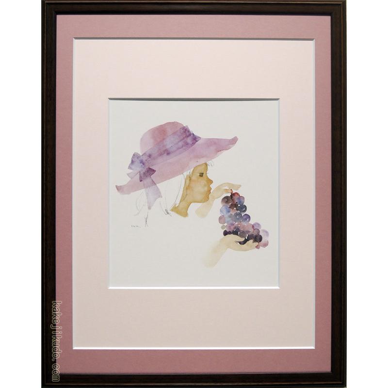 いわさきちひろ 絵画 ぶどうを持つ少女 アートポスター 送料無料