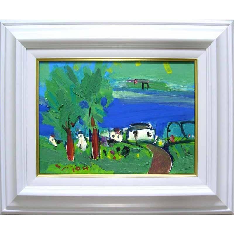 絵画 油絵 佐藤徹 小豆島にて 【肉筆】【油絵】【日本の風景】【3・4号