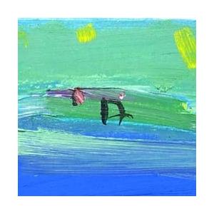 絵画 油絵 佐藤徹 小豆島にて 【肉筆】【油絵】【日本の風景】【3・4号