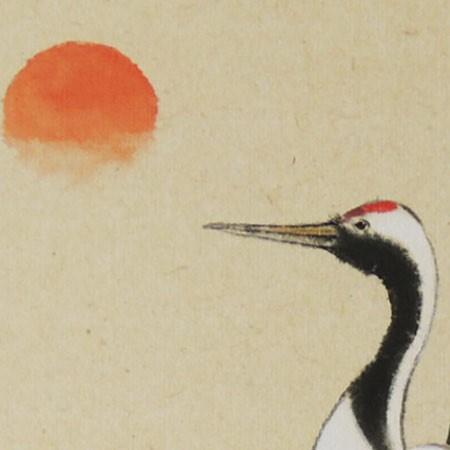 高級色紙「松竹梅鶴亀」静山（色紙絵） : 掛け軸・絵画の専門店 掛軸堂