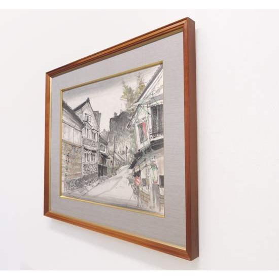 絵画 墨彩画 岐阜 （井上市三郎） 【海・山】【肉筆】【墨彩画】【日本