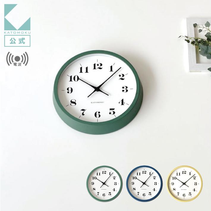 壁掛け時計 電波時計 KATOMOKU muku clock 12 グリーン km-97GRRC 連続
