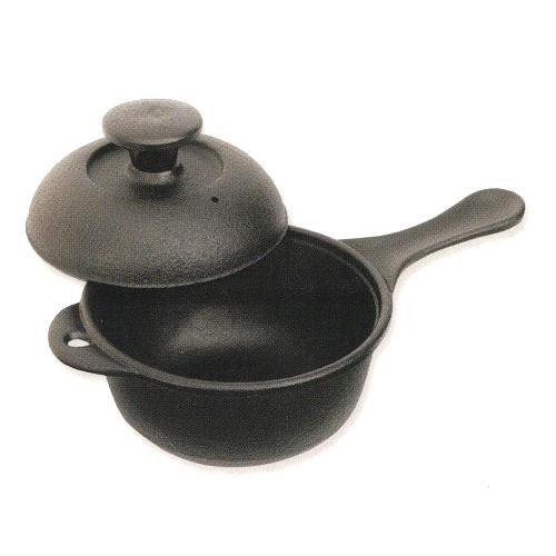 南部鉄器 ミニ鍋 片手鍋 内径15.5cm IH・直火・ガスコンロ対応 鉄分