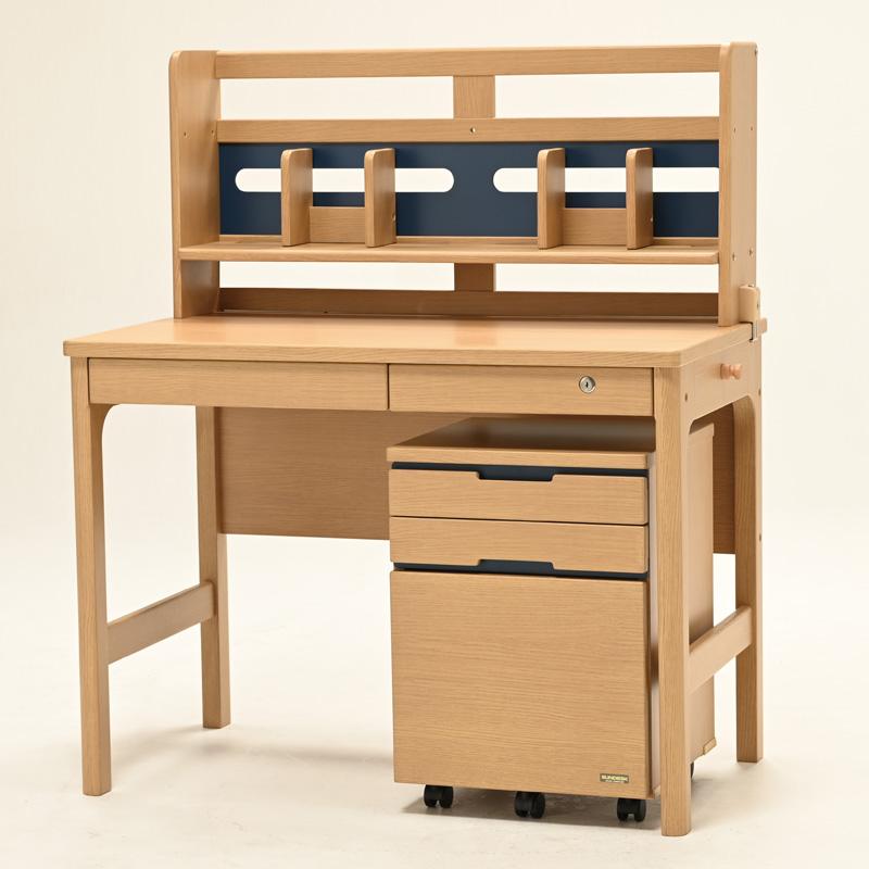 光製作所 学習机 学習デスク デスクセット 幅105 勉強机 ワゴン 上棚