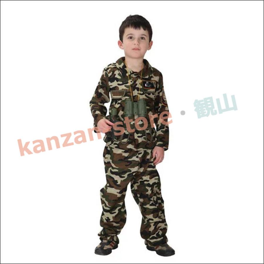 ハロウィン 衣装 子供 警察制服 アーミー ミリタリー コスプレ キッズ