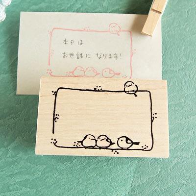 消しゴムはんこ ラバースタンプ 消しゴムスタンプ tugumi シマエナガの