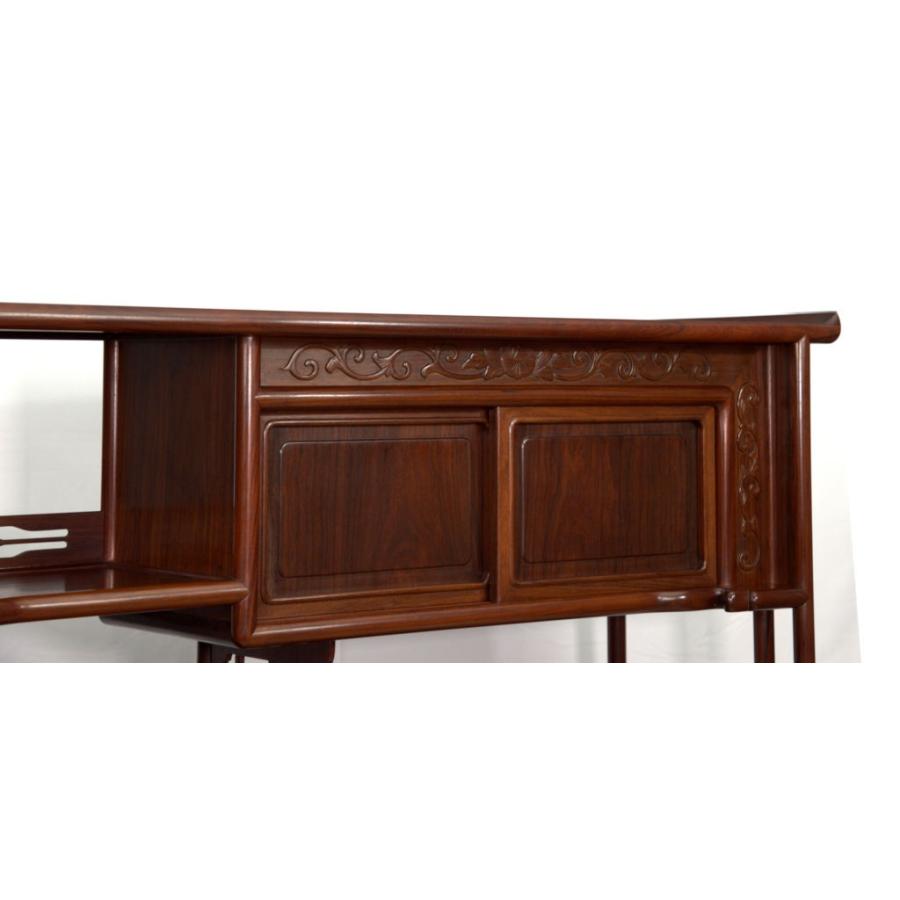 これから仕上品 唐木 飾り棚 紫檀 日本製 上2枚戸無地 4尺棚 唐木家具