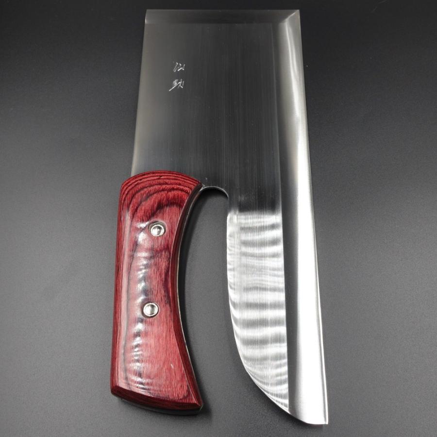 仙助 麺切り包丁 蕎麦包丁 安来鋼青紙スーパークラッド 330mm ワイン