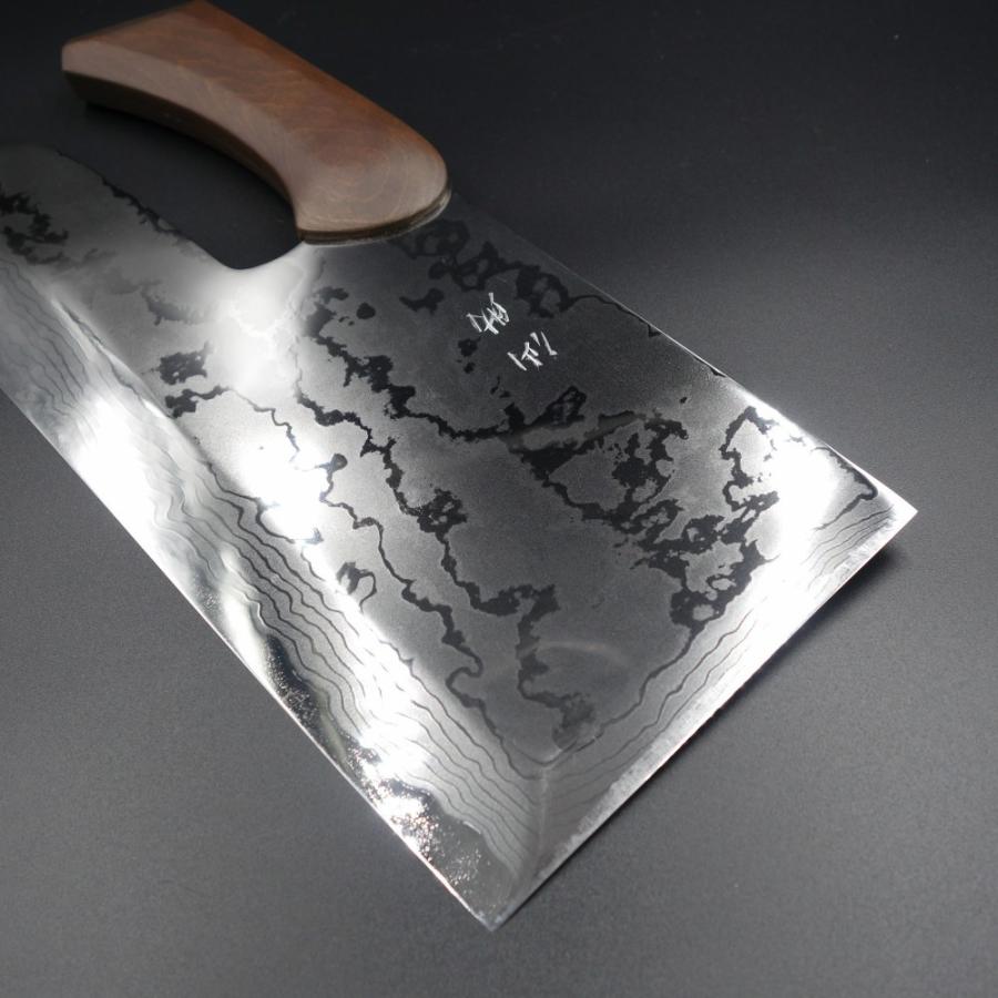 仙助 麺切り包丁 蕎麦包丁 ダマスカス 鏡面仕上げ 安来鋼青紙二号