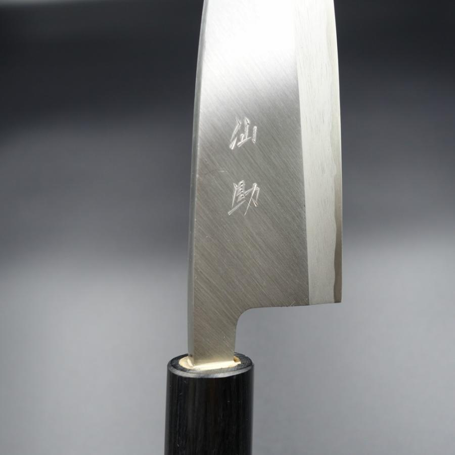 仙助 出刃包丁 150mm 紫檀丸柄 安来鋼青紙2号 越前打刃物 和包丁