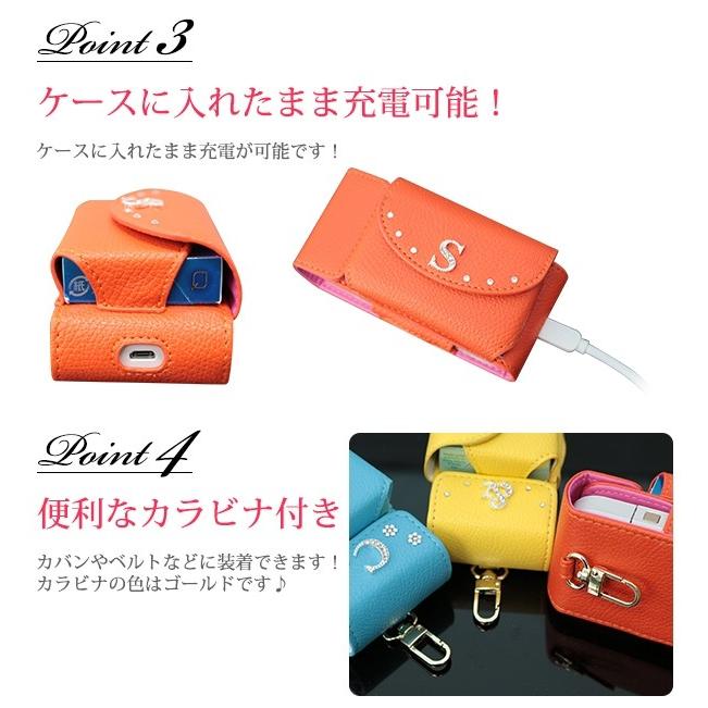 アイコス ケース iQOS イニシャル デコ 極 スワロフスキー iqosケース