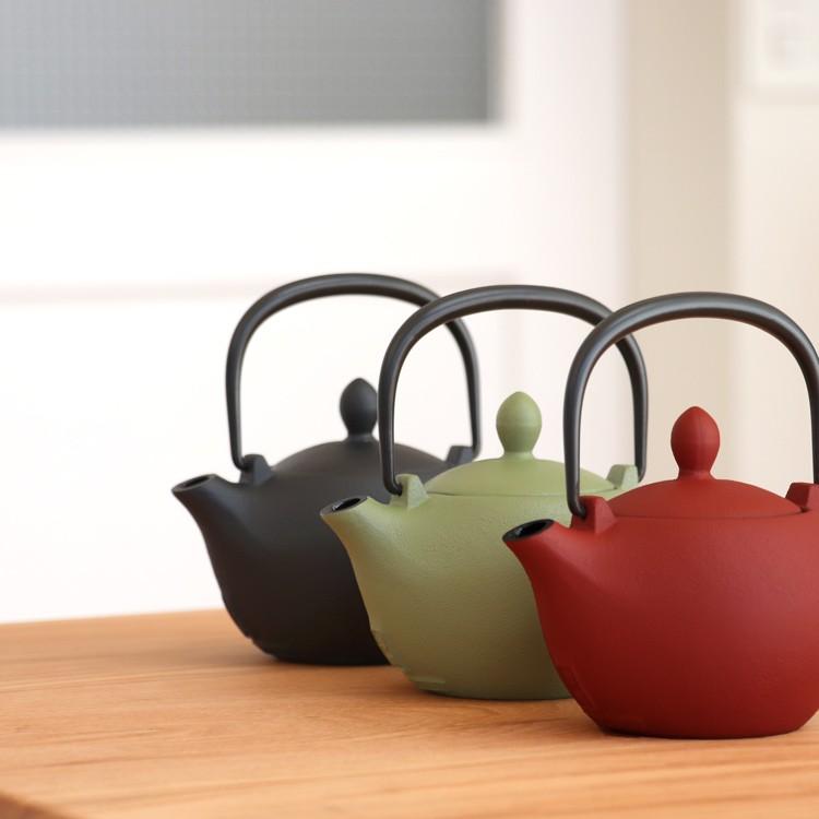 岩鋳（IWACHU） 急須 南部鉄器 ティーポット カラーポット マロン 艶