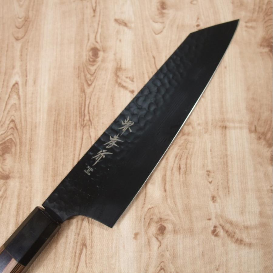 堺孝行 剣型牛刀 包丁 和牛刀 200mm 黒影 V金10号 槌目 フッ素加工