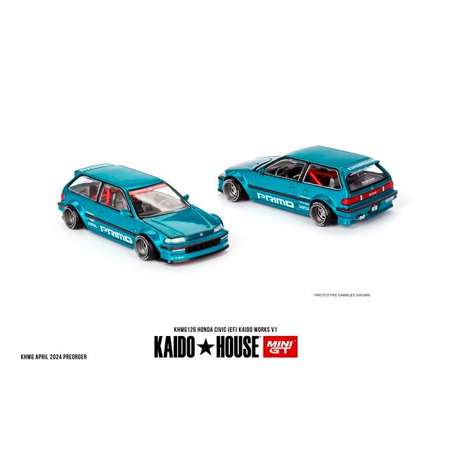 KAIDO HOUSE x TSM ミニGT 1/64 ホンダ シビック EF Kaido Works V1 左