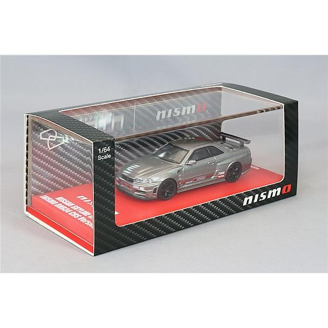 京商 1/64 日産 スカイライン R34 GT-R ニスモ CRS Ver. グレー LED