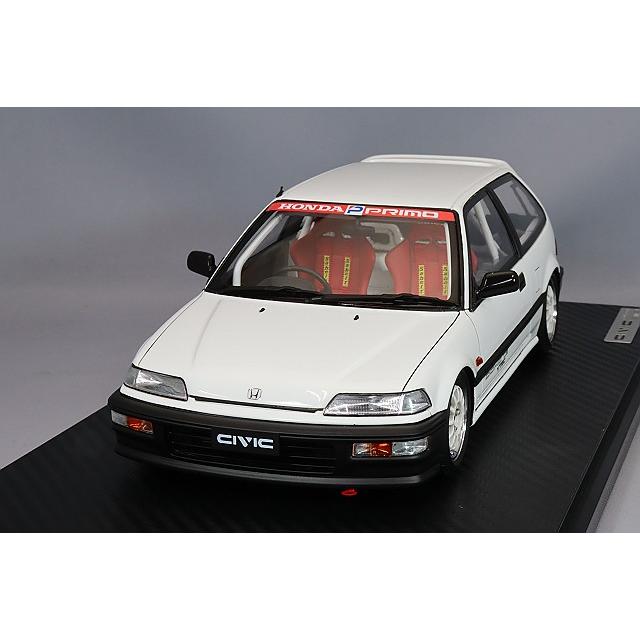イグニッションモデル 1/18 ホンダ シビック (EF9) SiR ホワイト/weds