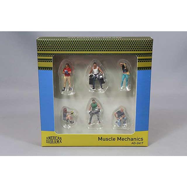 アメリカンジオラマ 1/64 フィギュア マッスルメカニックス 6個セット