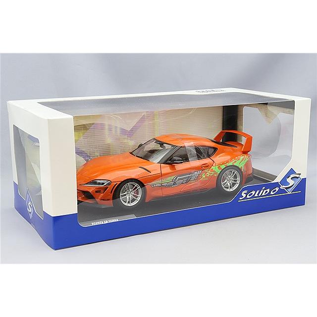 ソリド 1/18 トヨタ GR スープラ トリビュート 2024 オレンジ 左