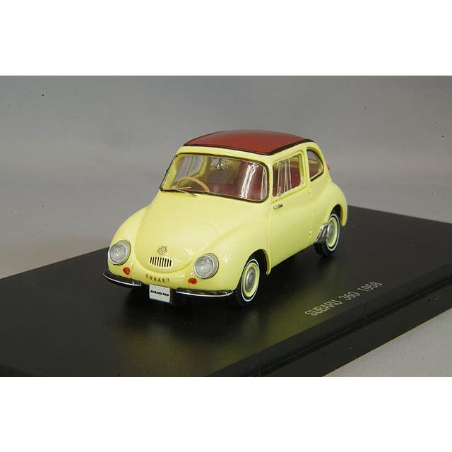 ミニカー/完成品 エブロ 1/43 スバル 360 1958 アイボリー レジン製