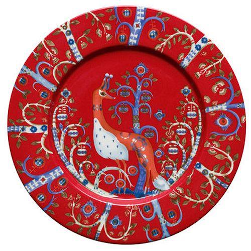 並行輸入品』イッタラ タイカ プレート 22cm レッド iittala Taika