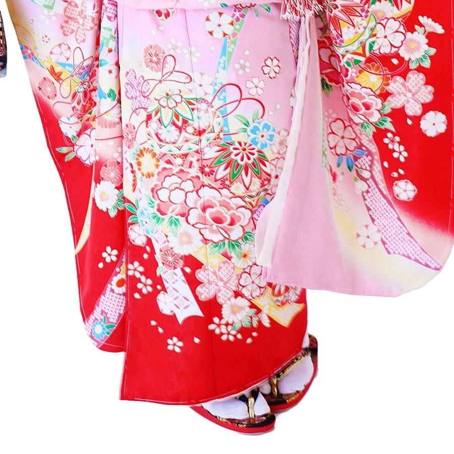 NISHIORI 花ひめ 正絹 レンタル商品 7歳の七五三 女の子 四つ身 着物