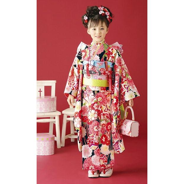 レンタル 七五三 女の子 7歳 式部浪漫 四つ身着物セット フルセット 桜