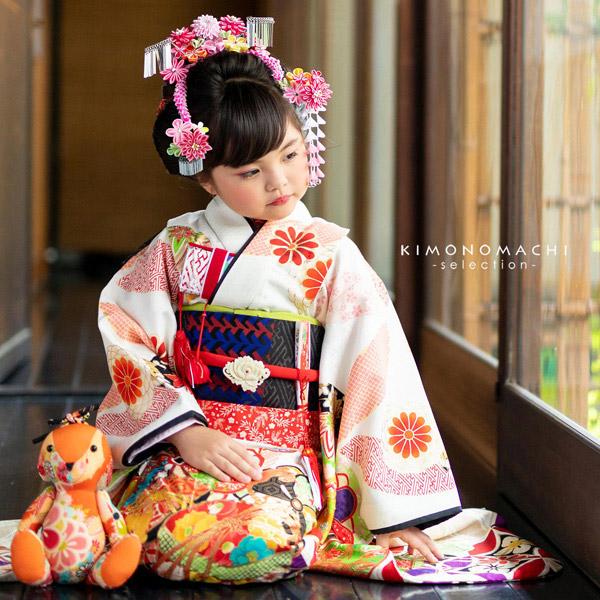 七五三 髪飾り 7歳 勝山かんざし ちんころ付き4点セット「ピンク