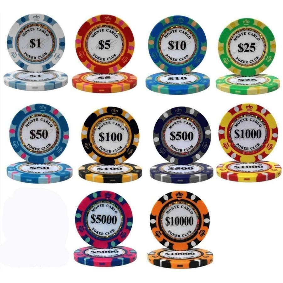 ポーカーチップ 10枚セット カジノチップ モンテカルロ 13.5g : KK雑貨