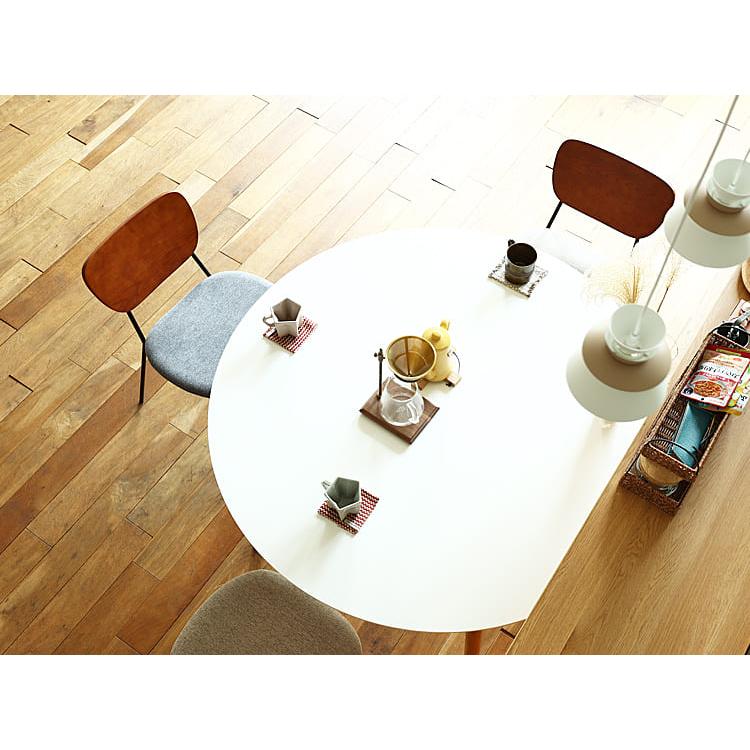 半円形ダイニングテーブル Kuol(クオル) 幅120cmダイニングテーブル 丸